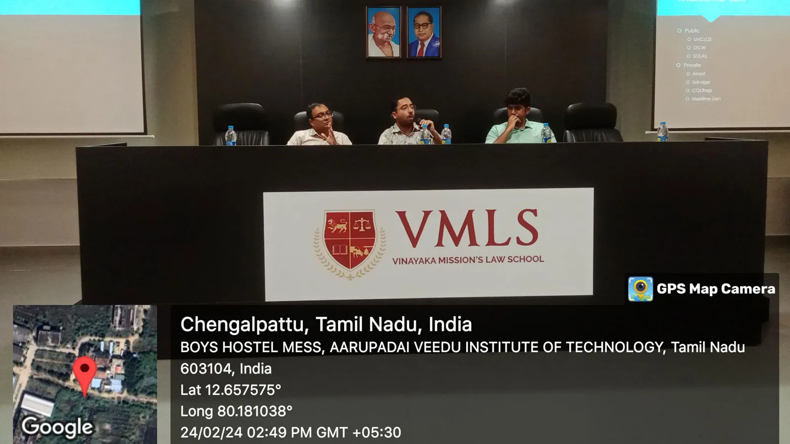 Special lecture on international maritime law at VMLS