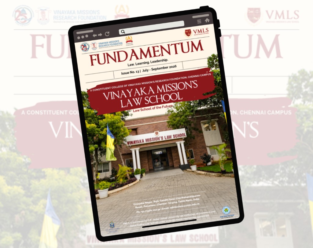FUNDAMENTUM newsletter Issue 13, July–September 2026 — Vinayaka Mission's Law School