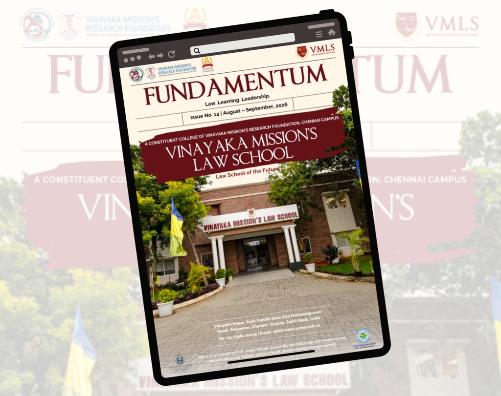 FUNDAMENTUM newsletter Issue 14, August–September 2026 — Vinayaka Mission's Law School
