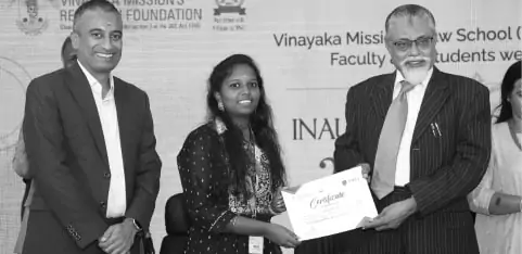 Certification Distribution Ceremony at VMLS Law College Inauguration Day